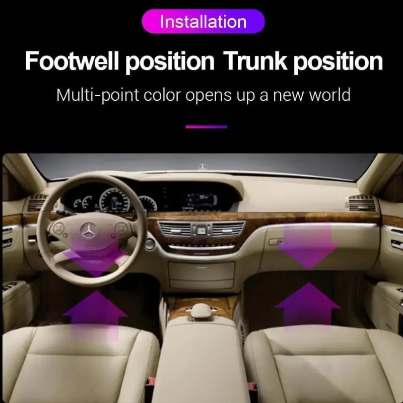 Lumina auto Starlight RGB 12 LED-uri,USB