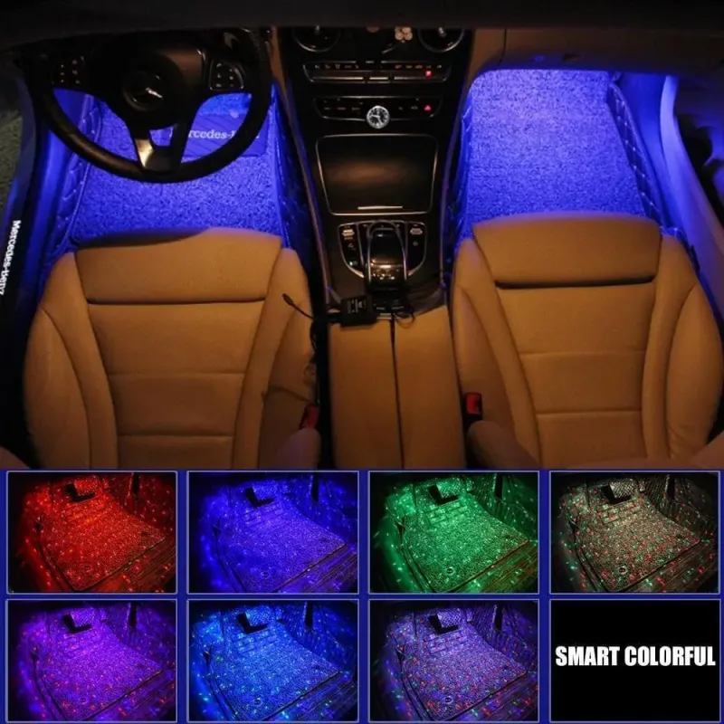 Lumina auto Starlight RGB 12 LED-uri,USB