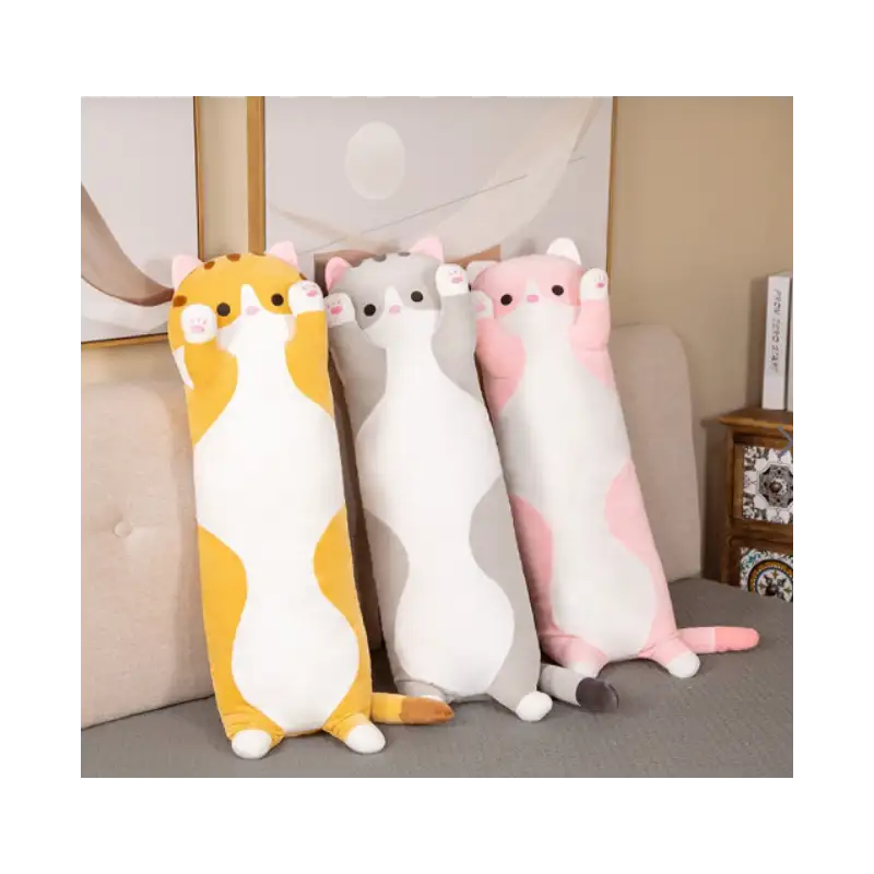 Pisicuta de plus uriasa, culoare bej ,85 cm