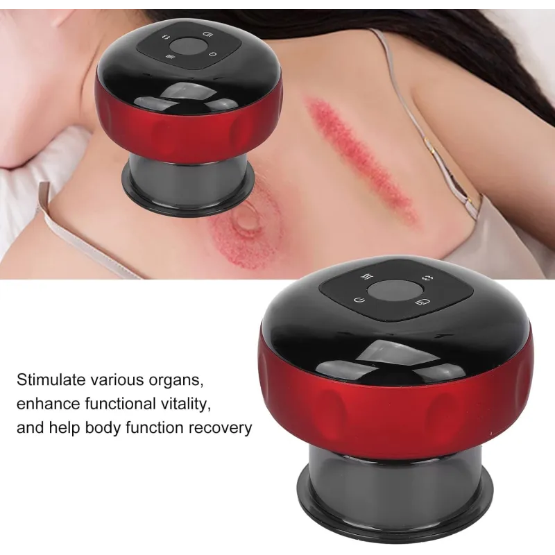 Aparat de masaj 3 in 1 ventuza 12 niveluri lumina rosie si presiune negativa