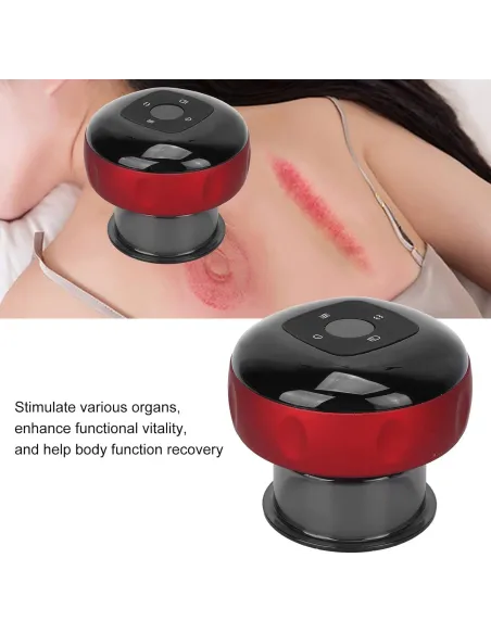 Aparat de masaj 3 in 1 ventuza 12 niveluri lumina rosie si presiune negativa