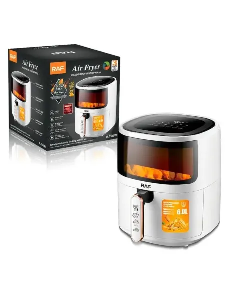 Friteuza Digitala ,air fryer RAF 6L, control tactil, cu functie aircrisp