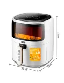 Friteuza Digitala ,air fryer RAF 6L, control tactil, cu functie aircrisp