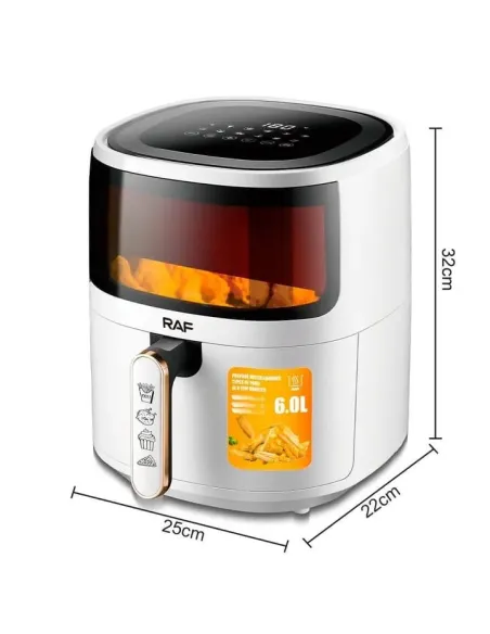 Friteuza Digitala ,air fryer RAF 6L, control tactil, cu functie aircrisp
