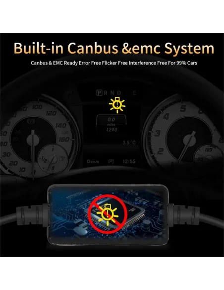Set 2 becuri auto LED Canbus, 12000Lm H4 220W, 6000K