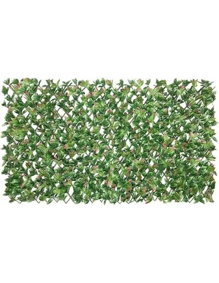Gard artificial DELUXE cu frunze de Photinia, 160x100cm, posibilitate de extindere pana la 40x230cm