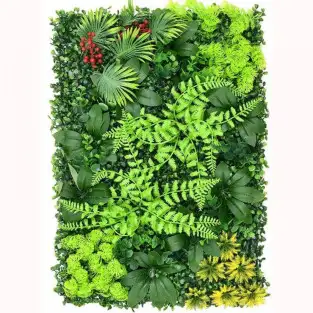 Gard decor cu frunze artificiale si merisoare 40x60cm