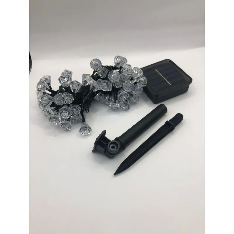 Instalatie solara forma diamant 50 led-uri multicolor