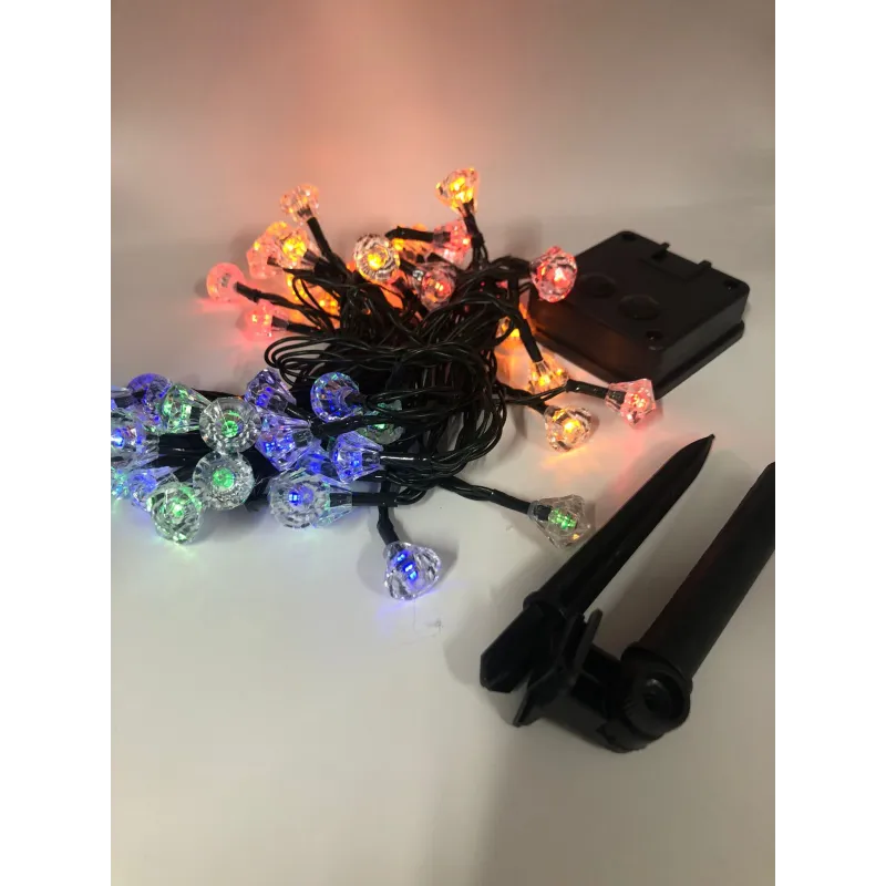 Instalatie solara forma diamant 50 led-uri multicolor