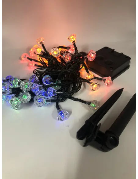 Instalatie solara forma diamant 50 led-uri multicolor
