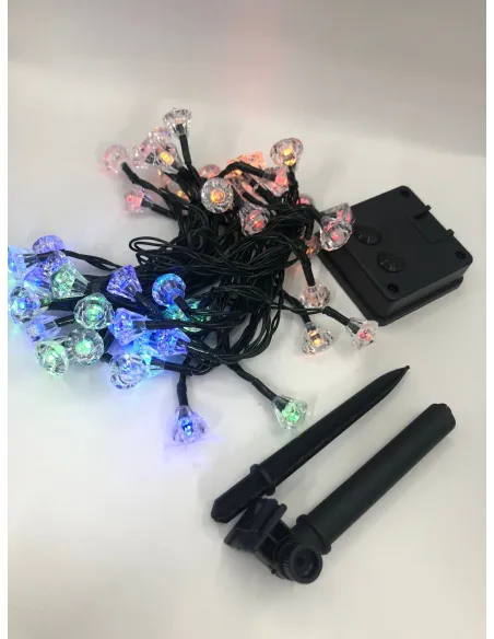 Instalatie solara forma diamant 50 led-uri multicolor