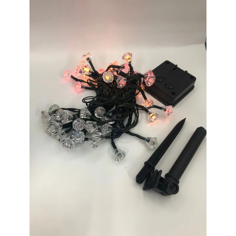 Instalatie solara forma diamant 50 led-uri multicolor