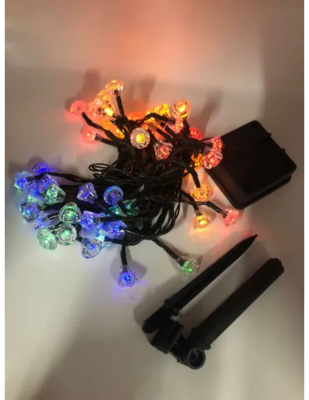 Instalatie solara forma diamant 50 led-uri multicolor