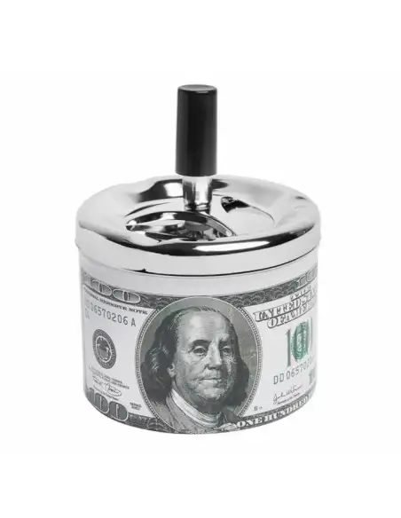 Scrumiera mare inox cu buton