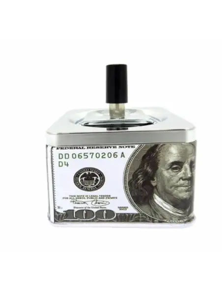 Scrumiera mare inox cu buton