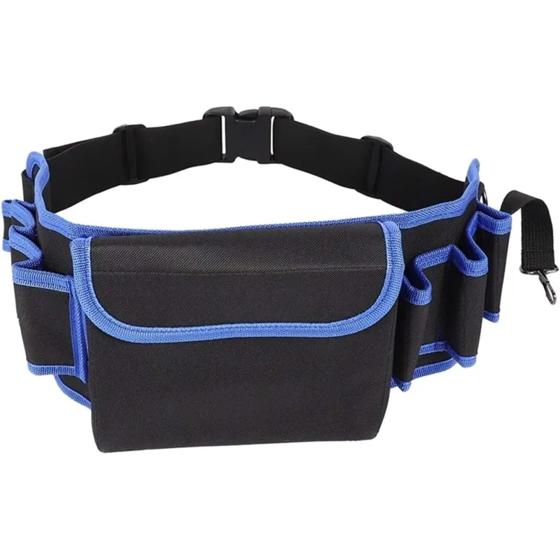 Borseta curea pentru scule profesionala 8 +1, centura port, albastra