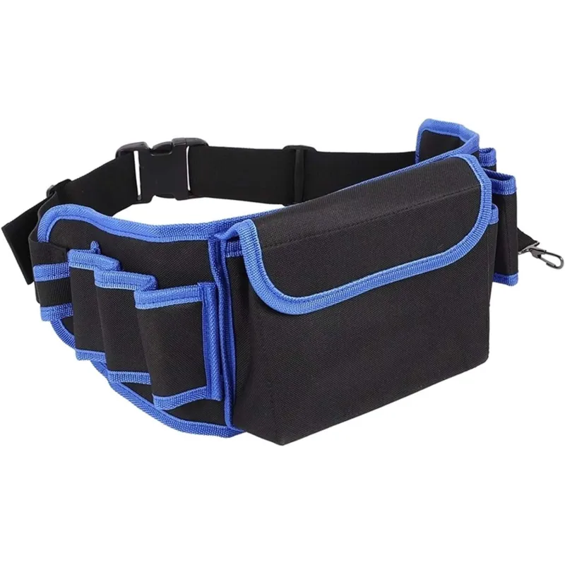 Borseta curea pentru scule profesionala 8 +1, centura port, albastra