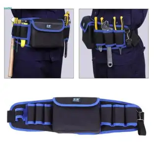 Borseta curea pentru scule profesionala 8 +1, centura port, albastra 2