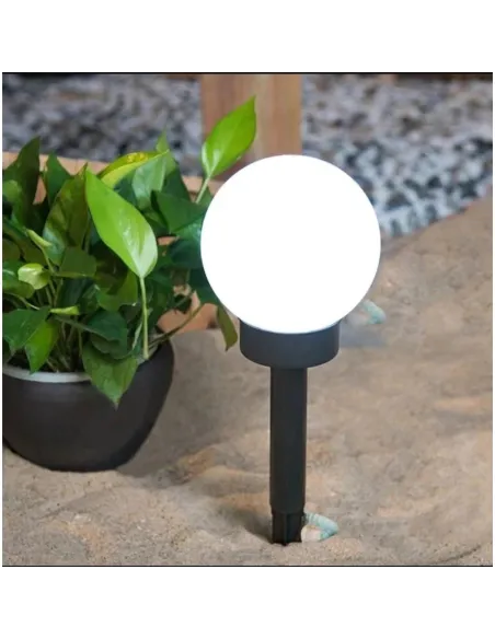 Set 10 x lampa solara, H 34 cm cu senzor de lumina