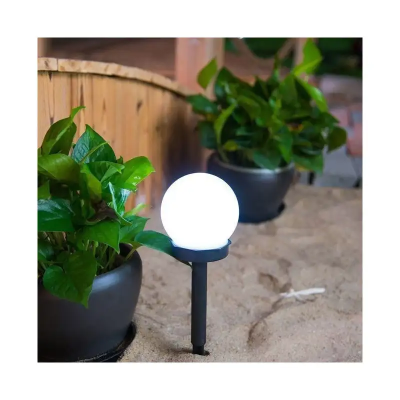 Set 10 x lampa solara, H 34 cm cu senzor de lumina