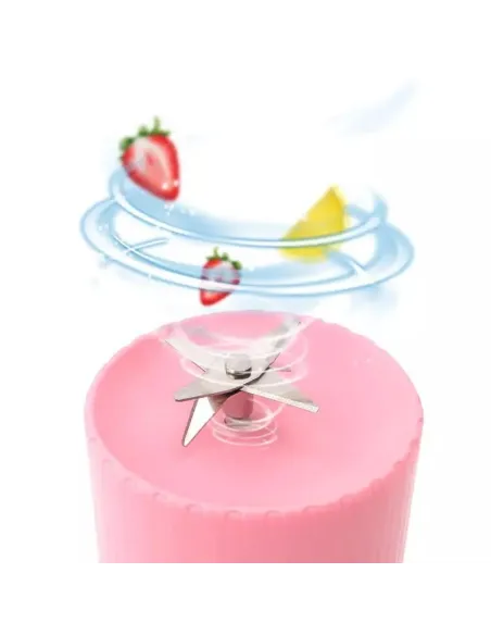 Mini blender portabil cu 6 lame din orel inoxiabil , incarcare usb, 420ml