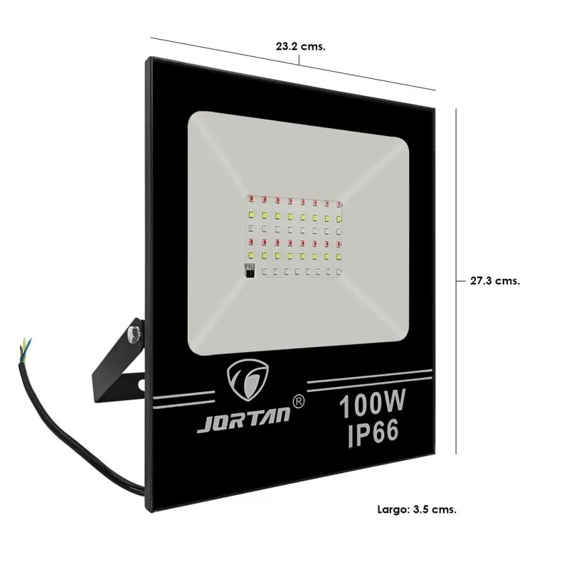 Proiector LED RGB, 100W, IP66, cu telecomanda