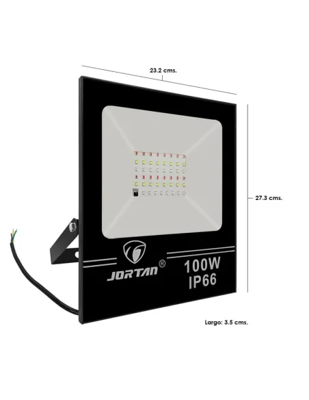 Proiector LED RGB, 100W, IP66, cu telecomanda