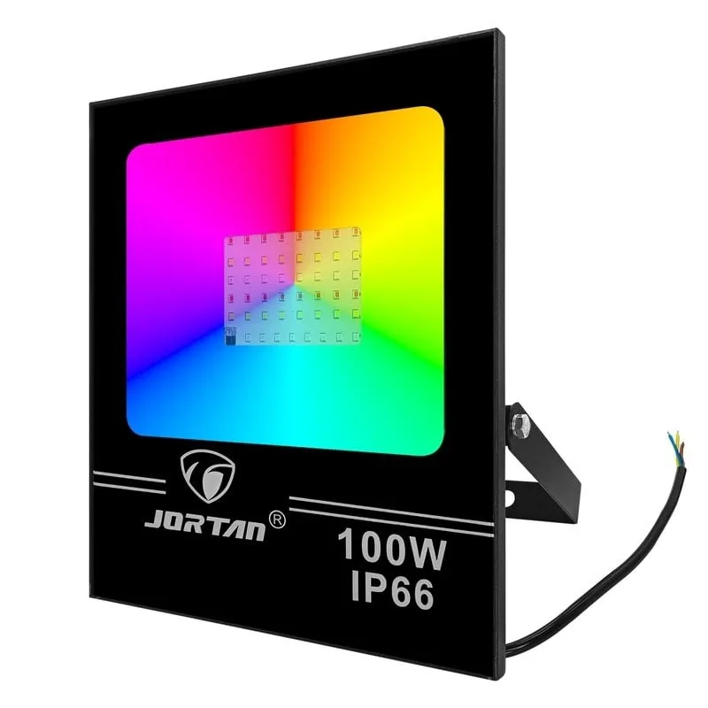 Proiector LED RGB, 100W, IP66, cu telecomanda