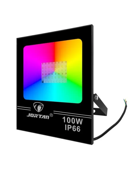 Proiector LED RGB, 100W, IP66, cu telecomanda