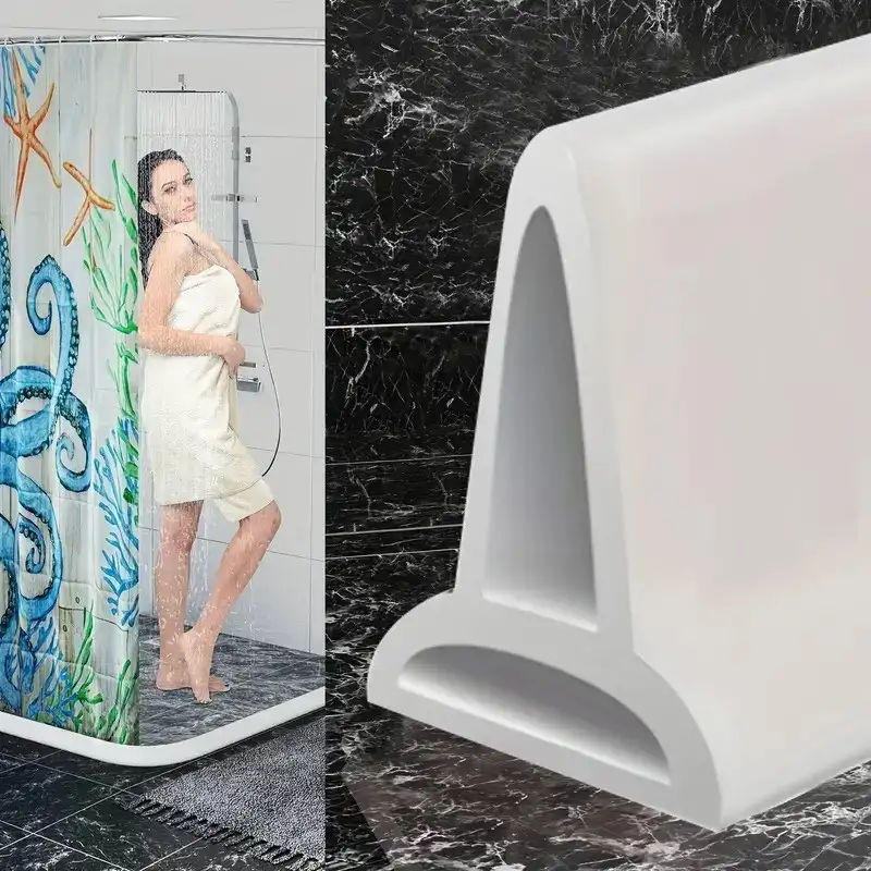 Opritor apa , garnitura silicon flexibil cu banda adeziva, 150cm, alb