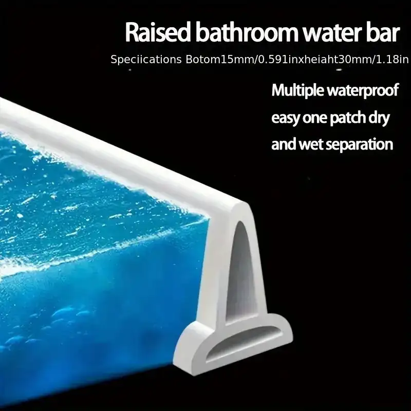 Opritor apa , garnitura silicon flexibil cu banda adeziva, 150cm, alb