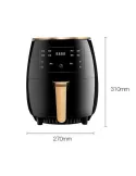 Friteuza fara ulei cu aer cald, Air Fryer 2400 w functie de coacere, prajire 6L + set hartie pentru Air Fryer CADOU