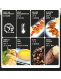 Friteuza fara ulei cu aer cald, Air Fryer 2400 w functie de coacere, prajire 6L + set hartie pentru Air Fryer CADOU