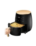 Friteuza fara ulei cu aer cald, Air Fryer 2400 w functie de coacere, prajire 6L + set hartie pentru Air Fryer CADOU