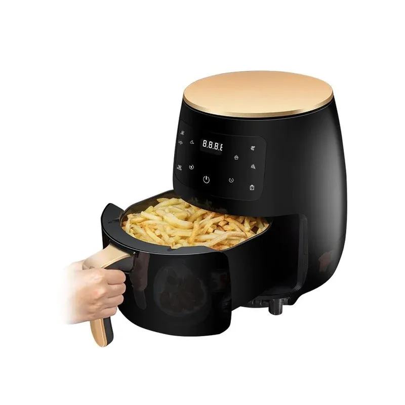 Friteuza fara ulei cu aer cald, Air Fryer 2400 w functie de coacere, prajire 6L + set hartie pentru Air Fryer CADOU