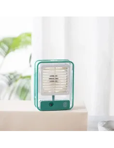 Mini aer conditionat cu ventilatie, 3 viteze de racire, baterie reincarcabila culoare portocaliu 2