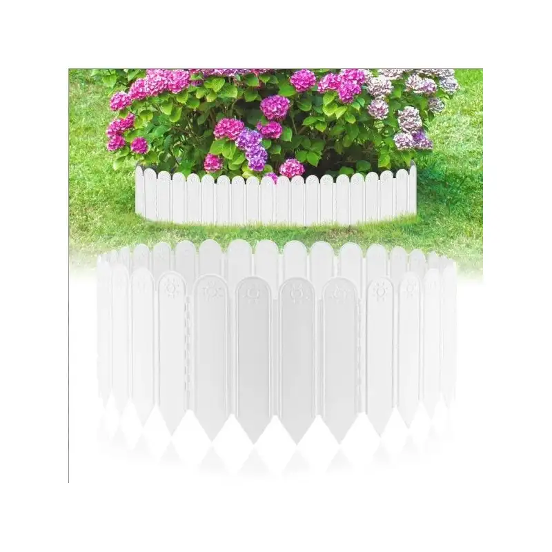 Set 12 bucati gard decorativ pentru gradina culoare alb 1.2m x 22cm