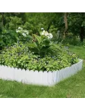 Set 12 bucati gard decorativ pentru gradina culoare alb 1.2m x 22cm
