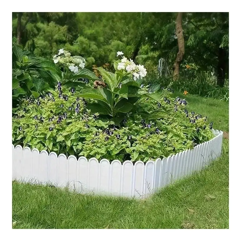 Set 12 bucati gard decorativ pentru gradina culoare alb 1.2m x 22cm