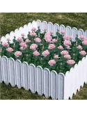 Set 12 bucati gard decorativ pentru gradina culoare alb 1.2m x 22cm