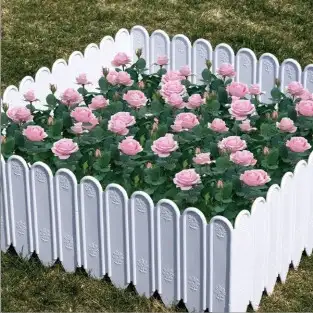 Set 12 bucati gard decorativ pentru gradina culoare alb 1.2m x 22cm