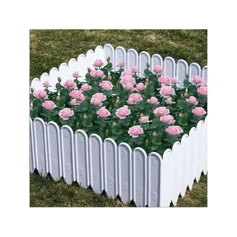 Set 12 bucati gard decorativ pentru gradina culoare alb 1.2m x 22cm