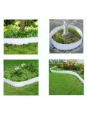 Set 12 bucati gard decorativ pentru gradina culoare alb 1.2m x 22cm