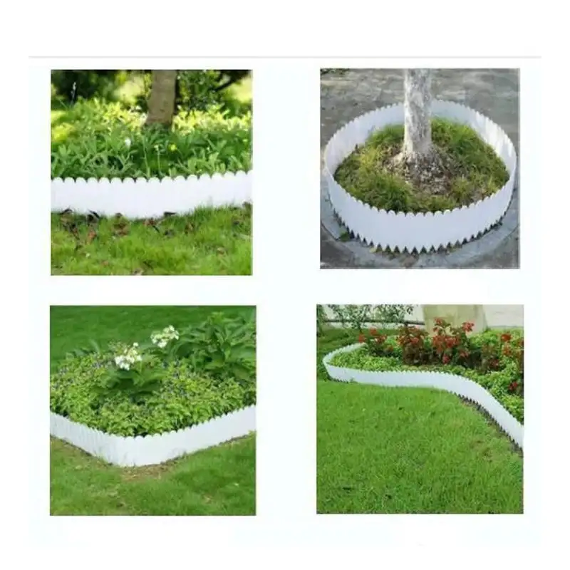 Set 12 bucati gard decorativ pentru gradina culoare alb 1.2m x 22cm