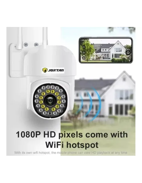 Set 4 camere supraveghere IP 360° Wi-Fi Jortan JT-8161QJ, vizualizare pe telefon, viziune nocturnă