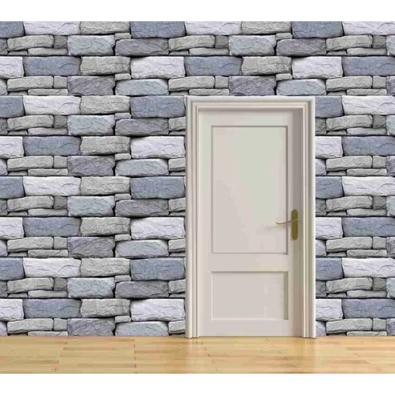 Set 10 x tapet autoadeziv decorativ 30x60 model caramida gri