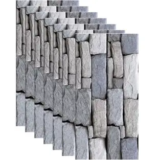 Set 10 x tapet autoadeziv decorativ 30x60 model caramida gri