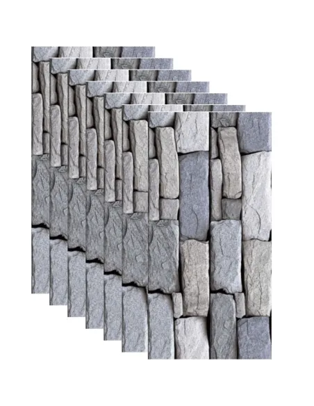 Set 10 x tapet autoadeziv decorativ 30x60 model caramida gri