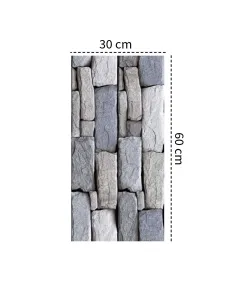 Set 10 x tapet autoadeziv decorativ 30x60 model caramida gri 2