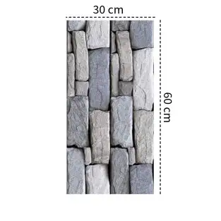 Set 10 x tapet autoadeziv decorativ 30x60 model caramida gri 2